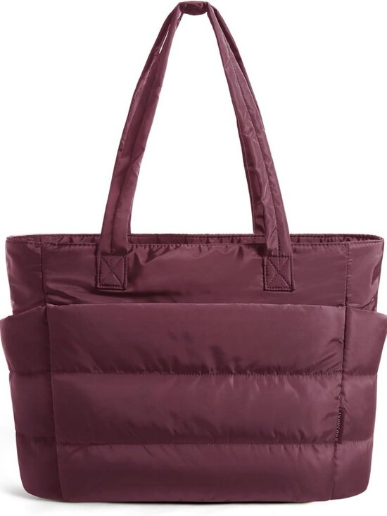 Handbags - Lightweight Puffy Tote Bag for Women, Stylish Work Handbag, Versatile & Spacious